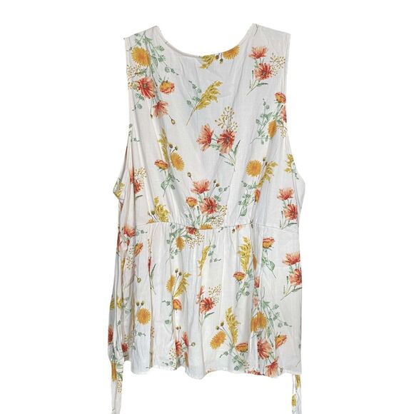 Torrid Rayon Tank Womens Plus Size 26/4x Sleeveless Up Waist Detail Tie Back Top - Picture 9 of 10